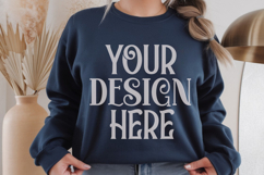 Navy Gildan 18000 Sweatshirt Mockups ,18000 Mockups Product Image 1