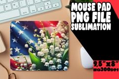 Enchanted Mouse Mat Sublimation Style, USA Flag Product Image 1