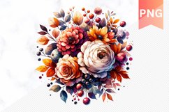 Autumn Botanical Sublimation - Clipart PNG Design Product Image 1