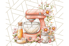 Cottagecore Kitchen Mixer, Apron PNG Clipart, Retro Floral Product Image 2