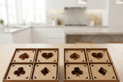 Laser Cut Coaster Bundle with Box Geometric and Playing Card Product Image 6