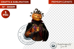 Gothic Halloween Harvest Character PNG Clipart sublimation Product Image 1