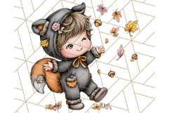 Woodland Autumn Parade Clipart PNG Fall Animals Product Image 2
