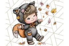 Woodland Autumn Parade Clipart PNG Fall Animals Product Image 2