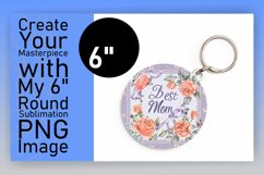 Round Sublimation Car Coaster - Mom's Day Design Product Image 1