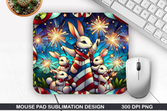 Mouse Pad Sublimation, 4th Of July Mouse Pad PNG Design Product Image 1