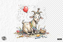 Whimsical Birthday Farm Animals PNG Clipart Product Image 1