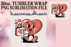 JOYFUL PRESENT 20oz TUMBLER WRAP, Valenines Heart Product Image 1