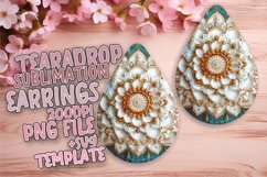 Fresh Teardrop Design for Earrings , Mandala Product Image 1