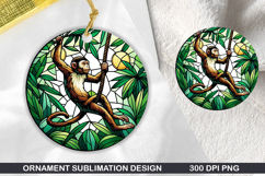 Cute Animals Round Stained Glass PNG Bundle, 30 Designs Product Image 6
