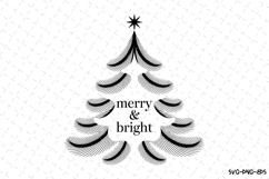 Merry &amp; Bright Svg | Christmas Svg | Svg Cut Files Product Image 1