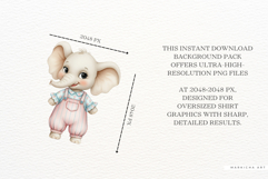 Baby Elephant in Spring PNG Product Image 2