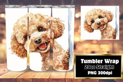 Playful Watercolor Dog Lover Tumbler - 20oz Product Image 1