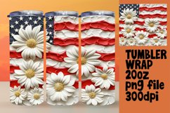 Patriotic 3D Tumbler Wrap - 20oz Sublimation Product Image 1