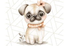 Pug Clipart PNG, Cute Dog Art, Funny Puppy Illustration Png Product Image 2