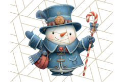 Snowman Family Clipart PNG Winter Holiday Art Product Image 2