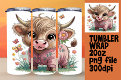 GRACEFUL 20oz Tumbler Wrap for DIY , Cute Cow Product Image 1