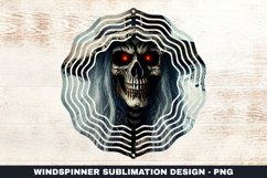 Halloween Skull Wind Spinner Sublimation Design Product Image 1