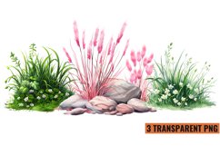 Watercolor Grass Clipart , PNG Product Image 1