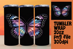 20oz Tumbler Wrap for Personalization , Butterfly Product Image 1