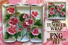3D Spring Flower Tumbler Wrap - Sublimation Art Product Image 1