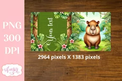 Cute capybara sippy cup sublimation PNG, Kids 12oz tumbler Product Image 4