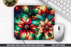 Flowers Mouse Pad Sublimation,Christmas Mouse Pad PNG Design Product Image 1
