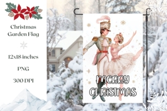 Cartoon Christmas Garden Flag PNG, Kids Garden Flag Template Product Image 1