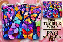 Tree Pattern Stained Glass 20oz Wrap Product Image 1