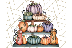 Fall Market Stall Clipart PNG, Rustic Autumn Clip Art Product Image 2