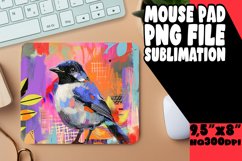 Artistic Bird Design on Mouse Pad Product Image 1