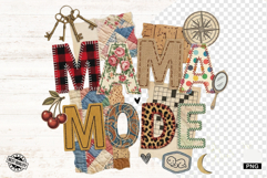 Mother's Day Mama Collage PNG Sublimation Product Image 1