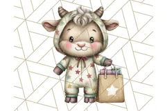 Christmas Pets in Pajamas Clipart PNG, Christmas Png Clipart Product Image 2