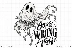Spooky Ghost Skeleton PNG, Gothic Halloween Paranormal Product Image 4