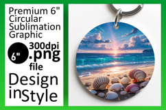 Colorful Circle Design Car Coaster , Summer Beach Product Image 1