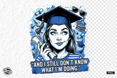 Graduation Funny Girl PNG - Graduation PNG Sublimation Product Image 1