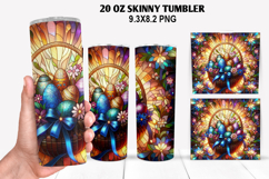 Skinny Tumbler 20oz Wrap Design, Easter Tumbler PNG Design Product Image 1