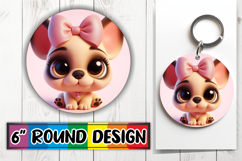 Enchanted Circle Keychain Magic, 3D Dog Product Image 1