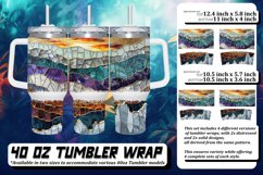 Golden Petal Paradise Tumbler Wrap: Glitter Sublimation 40oz Product Image 1