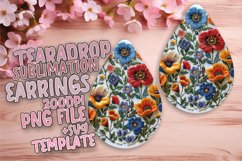 Sublime Floral Teardrop Earrings - Embroidery Magic Product Image 1