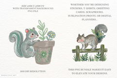 Summer Squirrel Garden Clipart Product Image 2