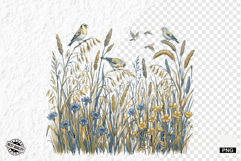 Summer Birds Garden Clipart Product Image 1