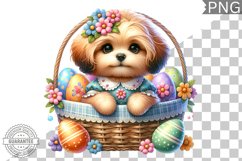 Easter Dog Sublimation - Easter Clipart PNG Design Product Image 1