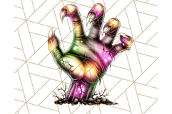 Bold Zombie Clipart PNG, Creepy Halloween Clip Art Product Image 2