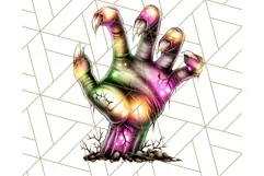 Bold Zombie Clipart PNG, Creepy Halloween Clip Art Product Image 2