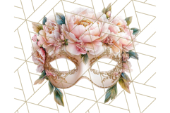 Vintage Garden Masquerade Floral Eye Mask PNG Clipart Product Image 2
