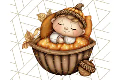 Fall Fairy House Clipart PNG, Autumn Homes and Decor Product Image 2
