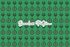 Leprechaun Hat Bike Seamless Pattern - Leprechaun &amp; Clovers Product Image 1