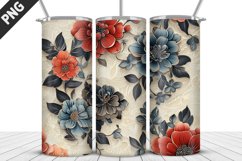 Flowers Tumbler Wrap | Sublimation Design | Tumble PNG Product Image 1