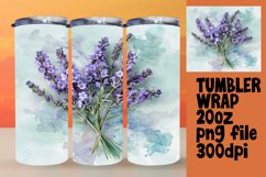 Tumbler Wrap Sublimation 20oz Pattern Colorful Flowers Product Image 1
